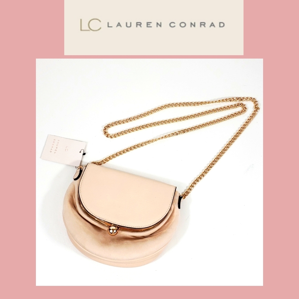 Lauren Conrad Crossbody Bag Rose Gold Blush Pink